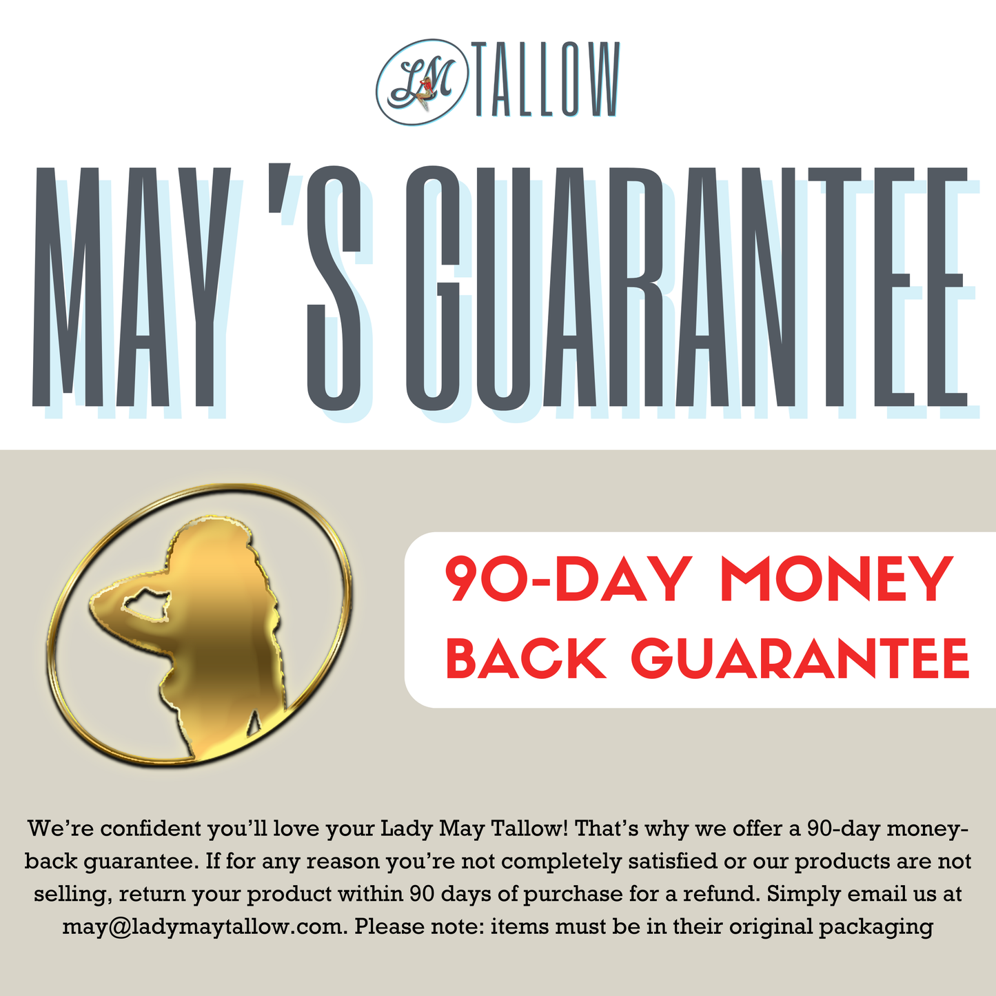 Unscented Grass-Fed Beef Tallow | 2 Pounds | Lady May Tallow