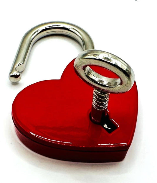 Heart-shaped Metal Lock + Key