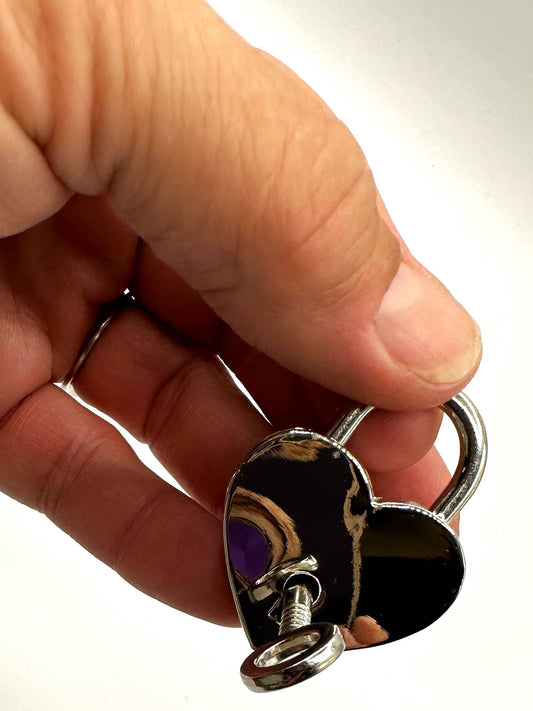 Heart-shaped Metal Lock + Key