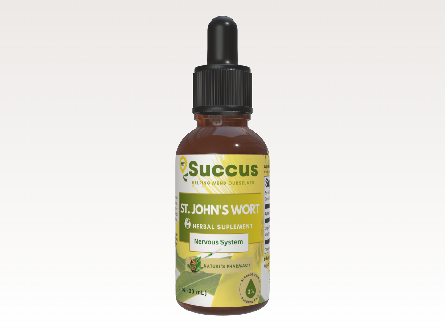St. John's Wort Tincture | Nervous System (High Potency) | Alcohol-Free | 1 fl oz