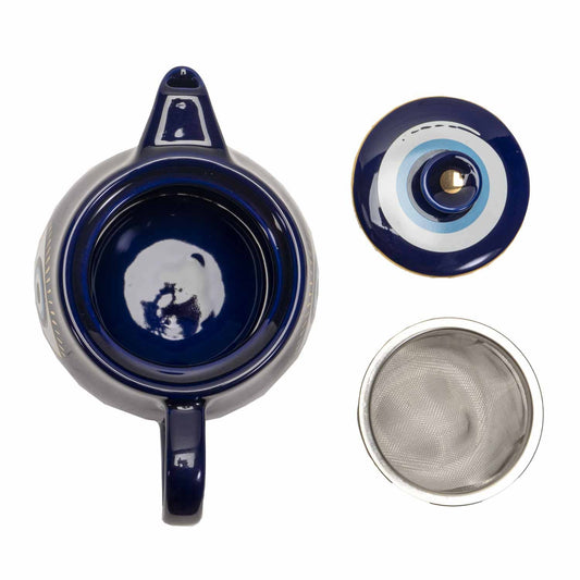 All Seeing Eye | Teapot with Strainer Blue